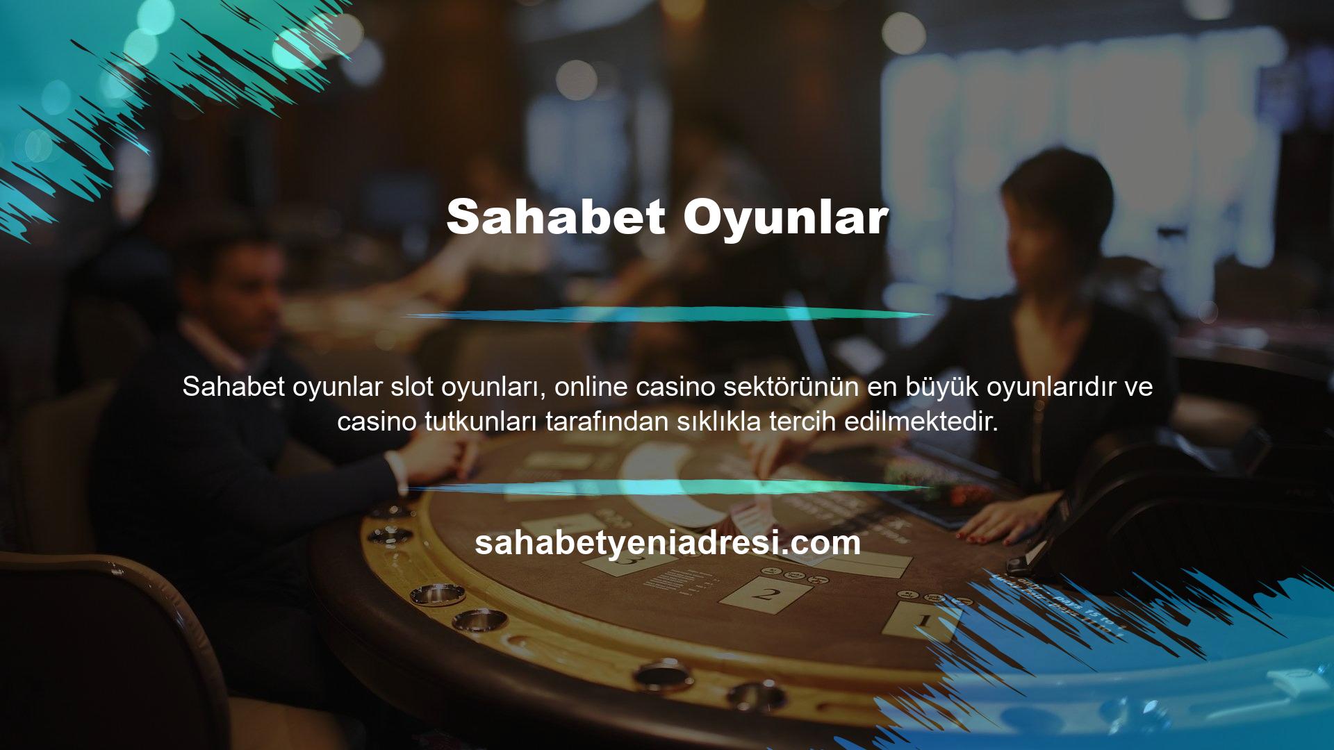 Sahabet web sitesi, küresel slot oyunlarını kullanıcılarına ulaştırmak için slot oyunu sağlayıcılarıyla birlikte çalışmaktadır